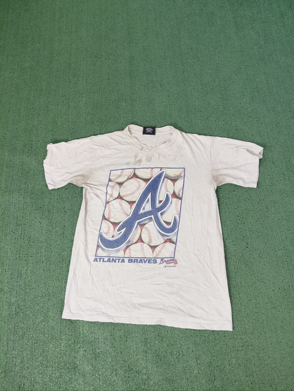 Vintage 1999 Concepts Sports Atlanta Braves Baseball Collage MLB Graphic 90's Be